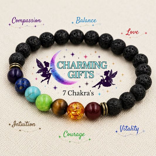 7 Chakra Bracelet Crystal Stones Healing Beads