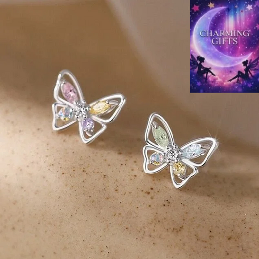 Butterfly stud earrings