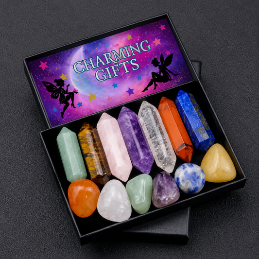 14PCS Quartz Crystal Chakra Healing Stones Set